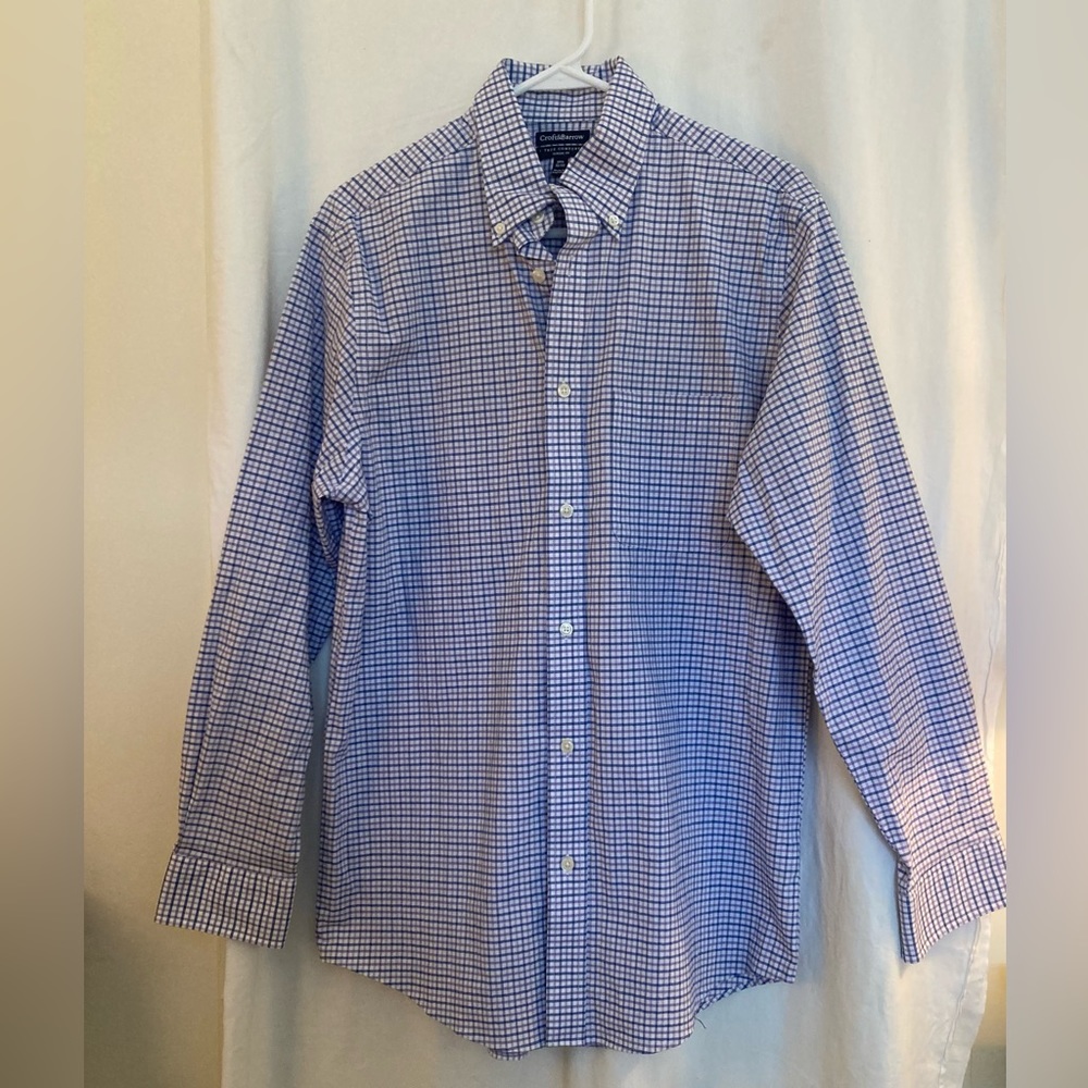 Croft & Barrow Brown/Black Button Down Long Sleeve Dress Shirt  15 1/2  32/33